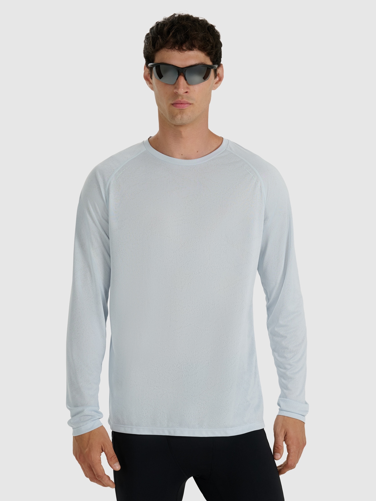 4F Longsleeve do biegania szybkoschnący męski - niebieski L