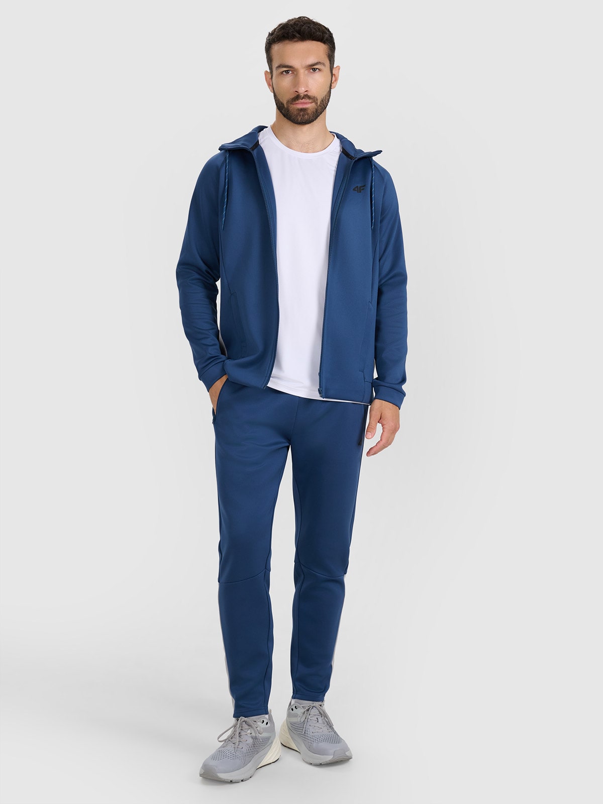 4F Spodnie treningowe szybkoschnące męskie - niebieskie 3XL