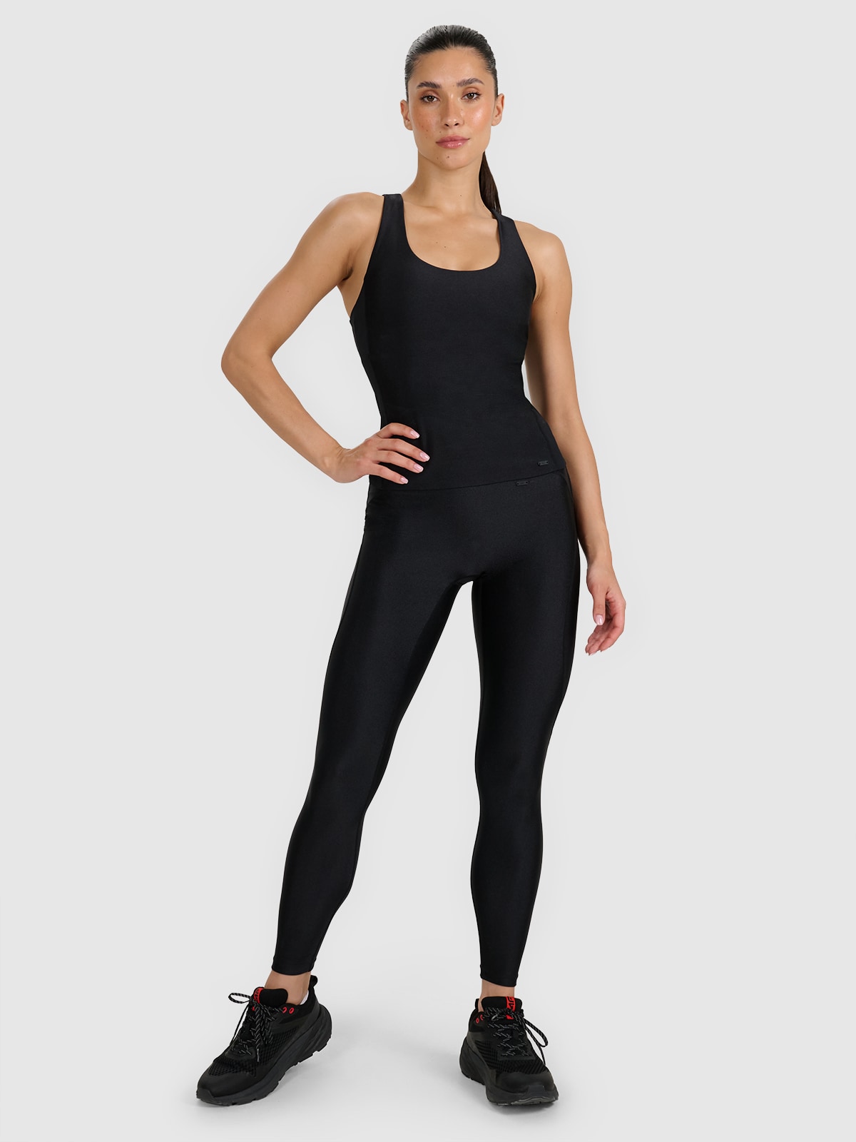 4F Legginsy treningowe szybkoschnące damskie - czarne L