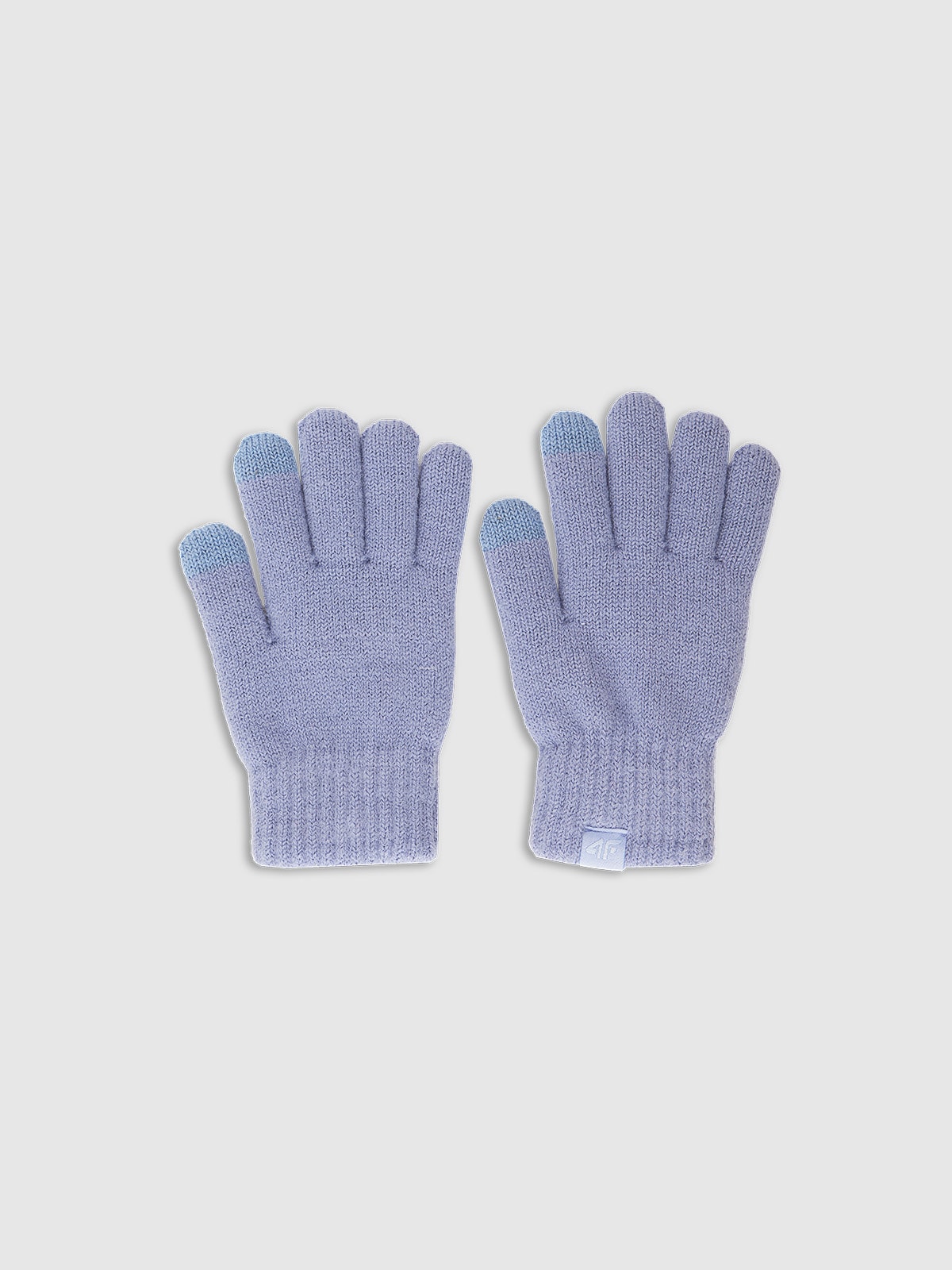 4F Rękawiczki dzianinowe Touch Screen dziecięce - niebieskie L/XL