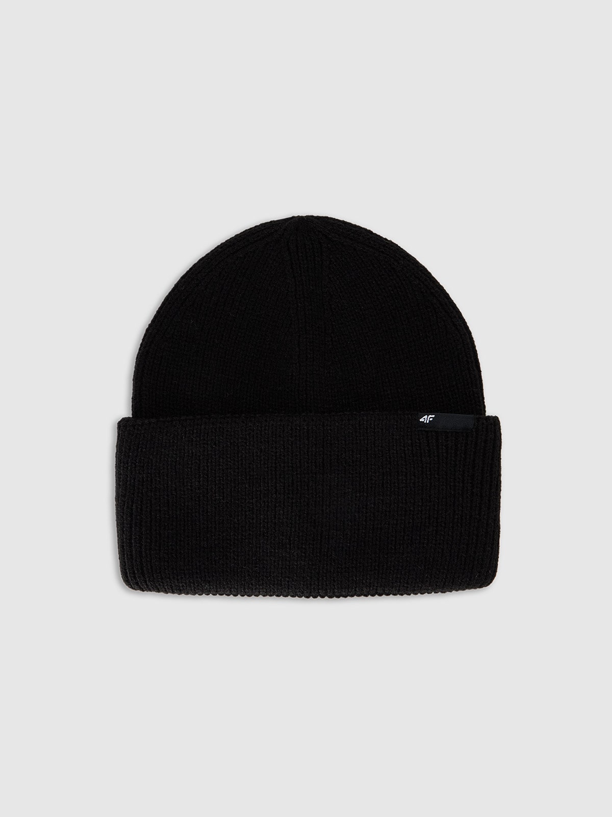 4F Czapka zimowa z dodatkiem wełny dziecięca - czarna Uniwersalny