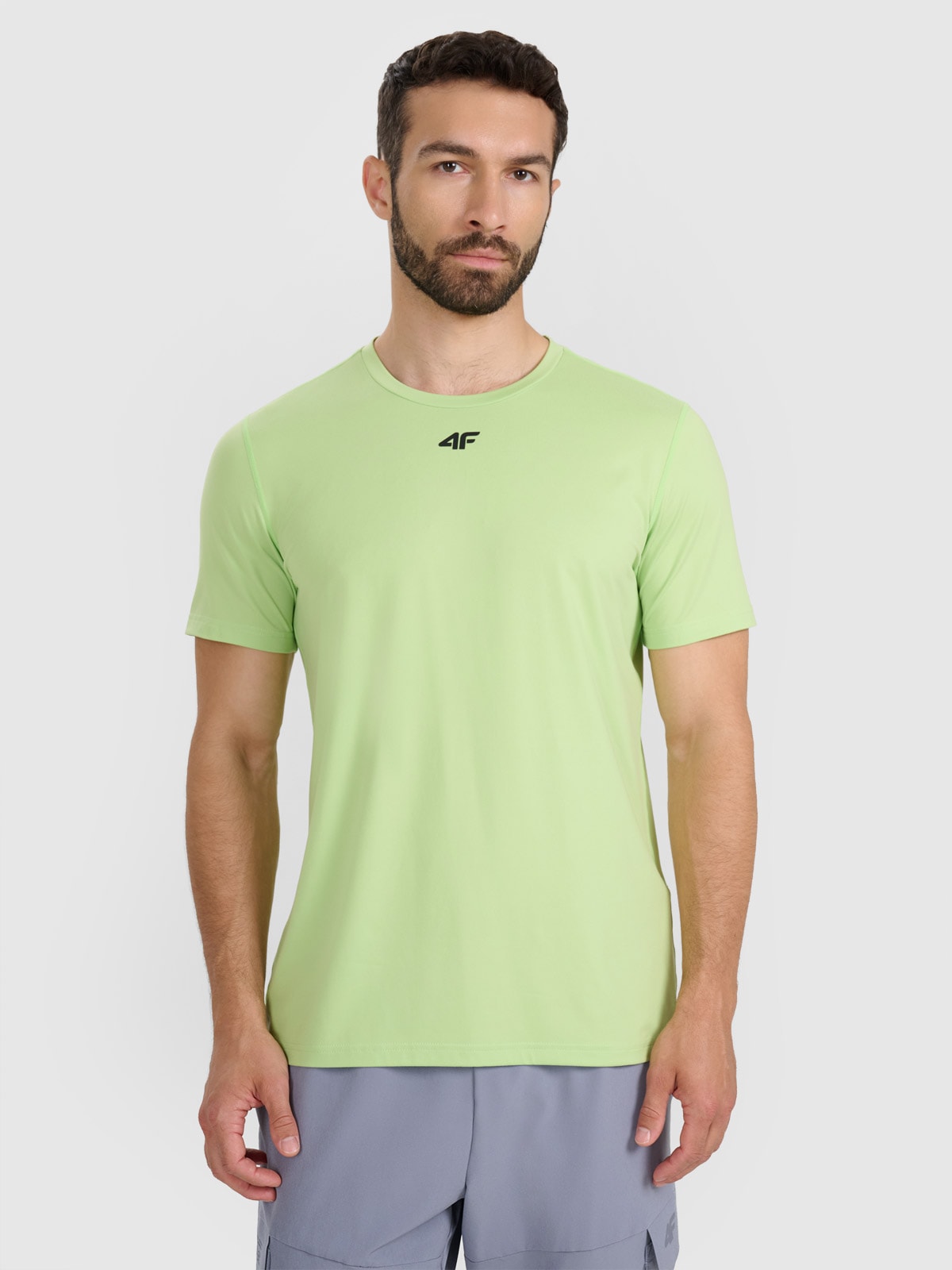 4F Koszulka treningowa szybkoschnąca męska - zielona 3XL