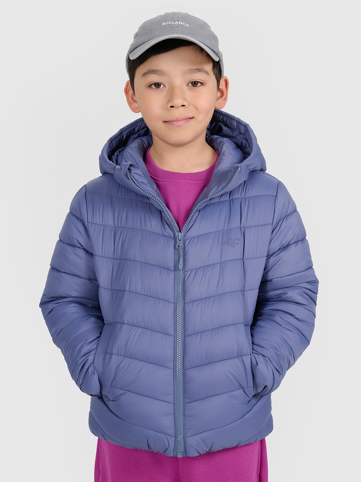 4F Kurtka puchowa z wypełnieniem syntetycznym chłopięca - granatowa 122 (6-7 lat)