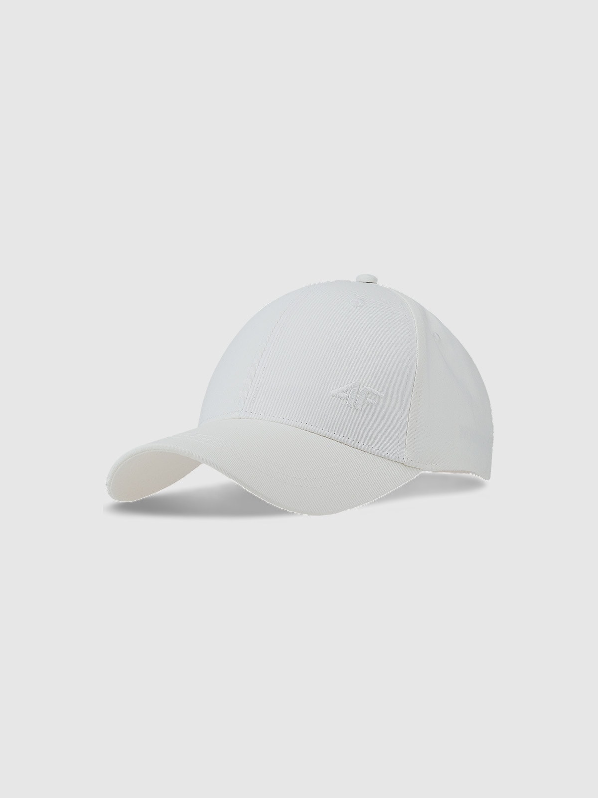 4F Czapka z daszkiem strapback uniseks - biała XS/S