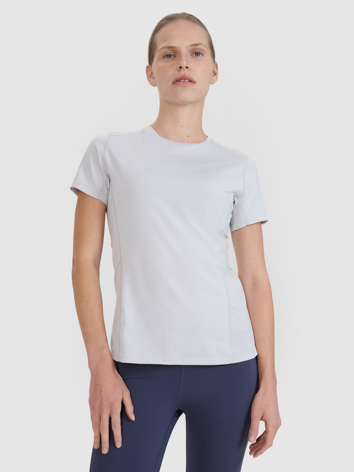 4F Koszulka do biegania w terenie regular damska - szara L