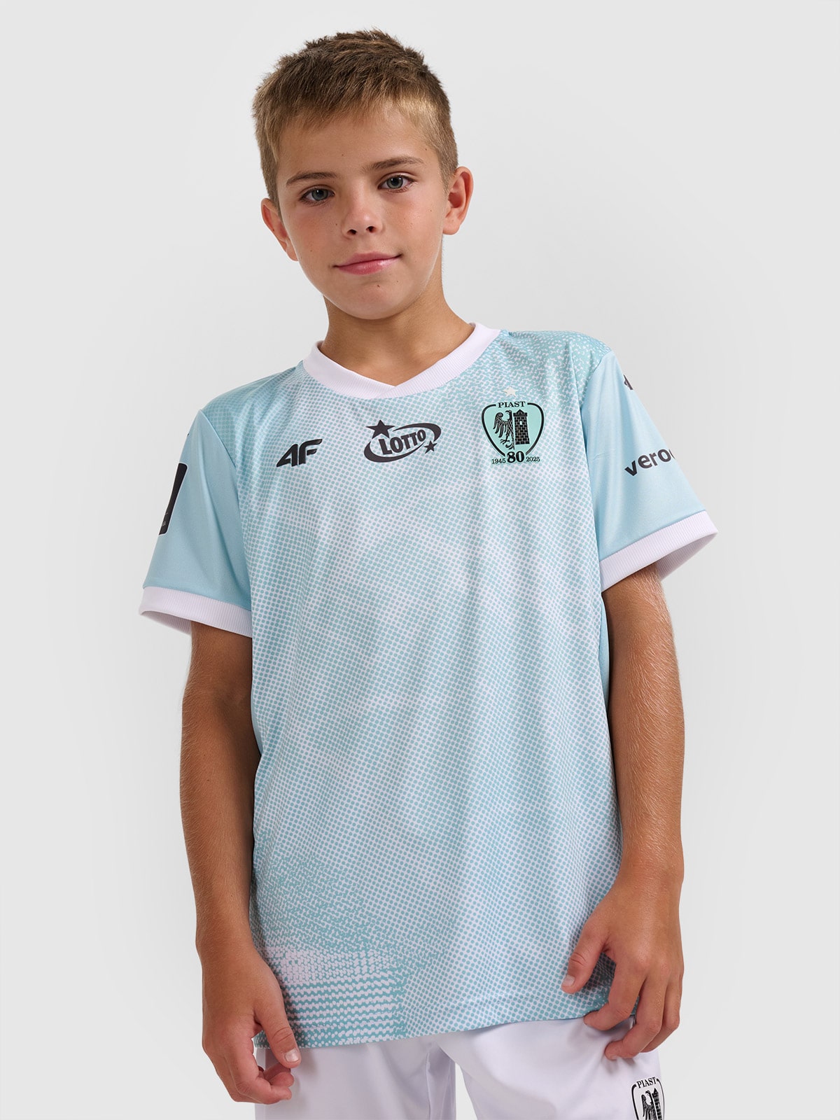 4F Koszulka klubowa wyjazdowa z sezonu 2025/26 dziecięca 4F x Piast Gliwice - multikolor 110/116