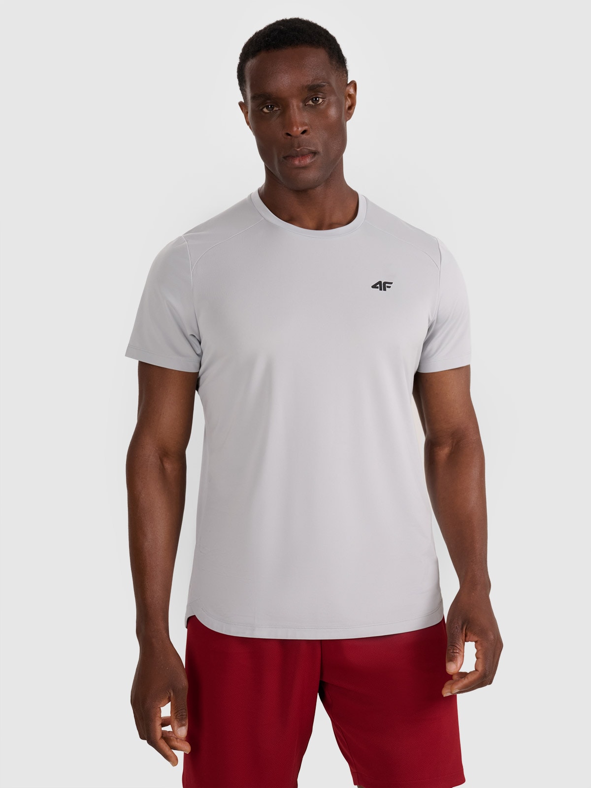 4F Koszulka treningowa szybkoschnąca męska - szara L