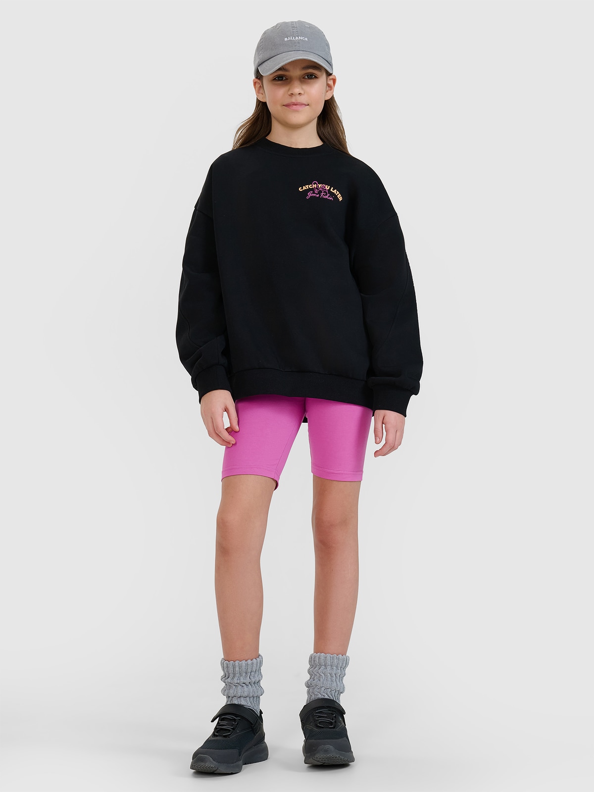 4F Legginsy kolarki dzianinowe dziewczęce - różowe 128 (7-8 lat)