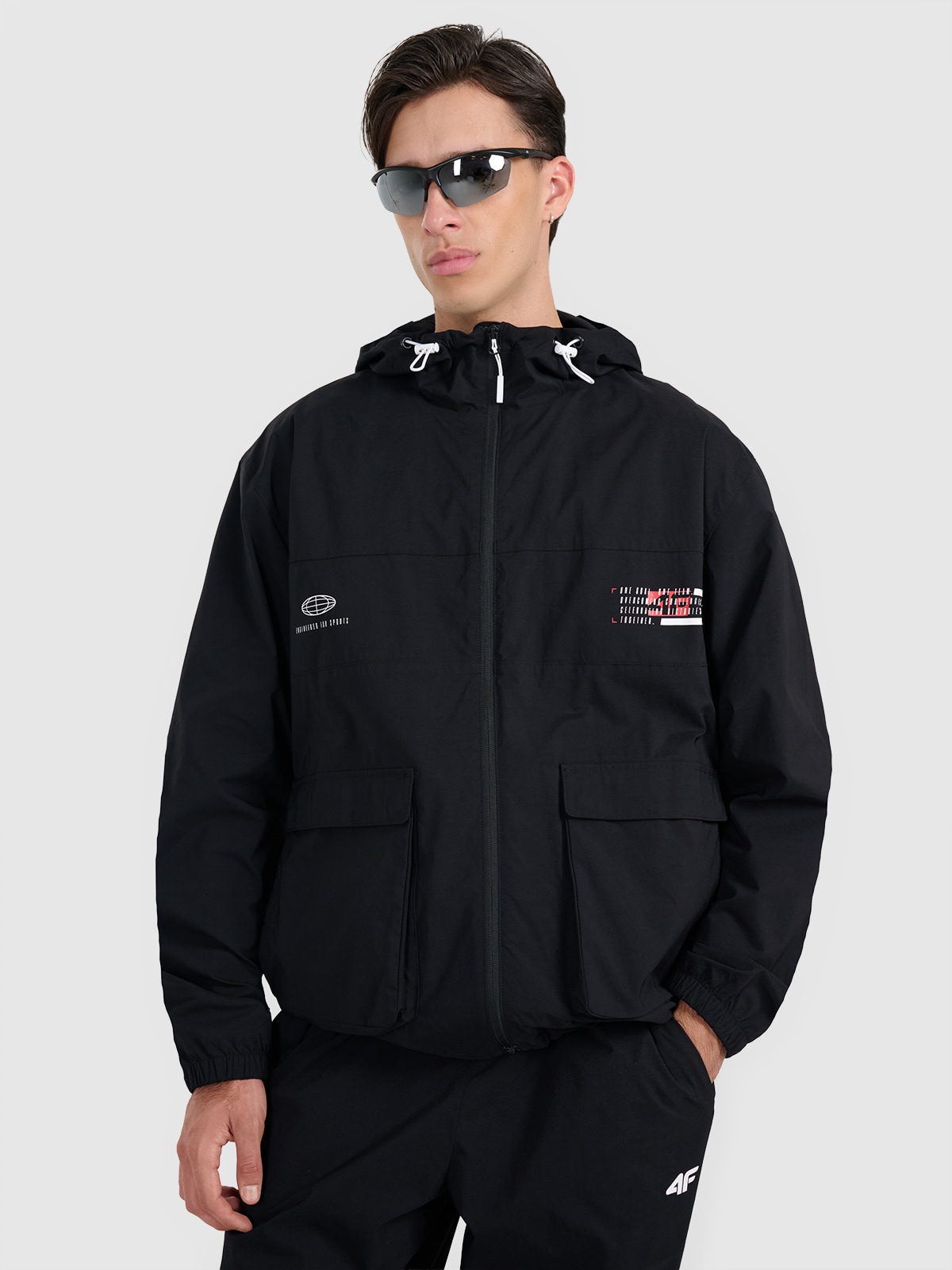 4F Kurtka przejściowa męska - czarna L