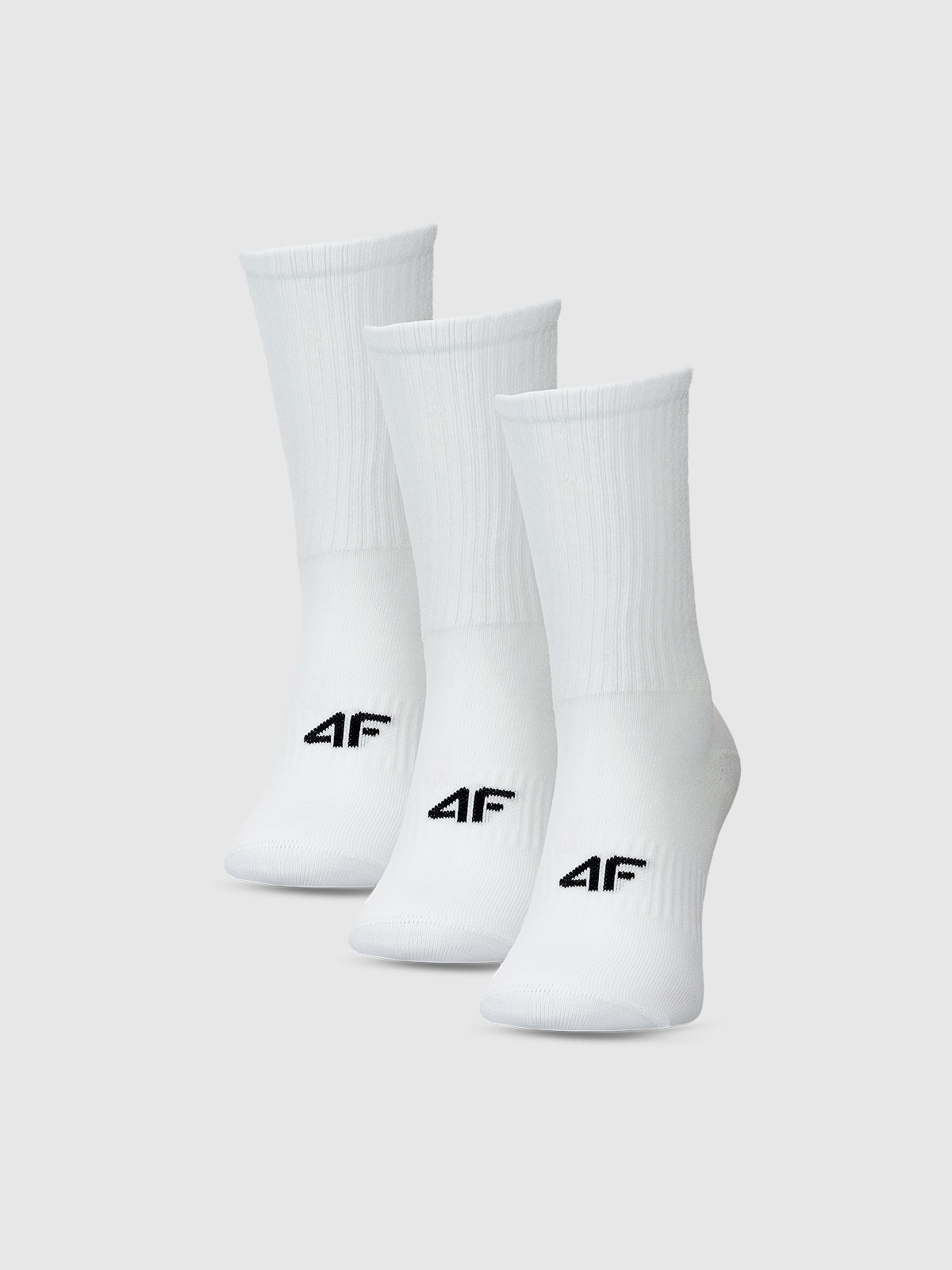 4F Skarpety casual za kostkę (3-pack) damskie - białe 35-38