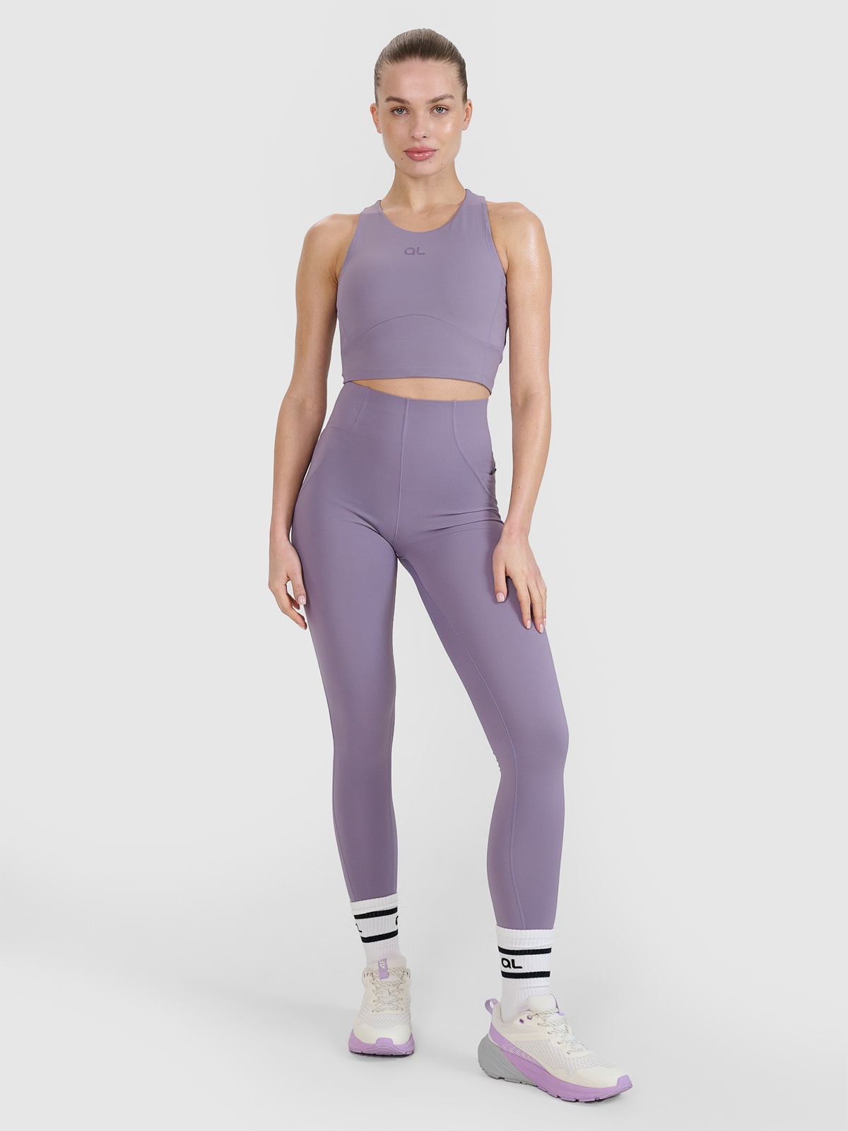 4F Legginsy treningowe szybkoschnące 4F x Anna Lewandowska - fioletowe L