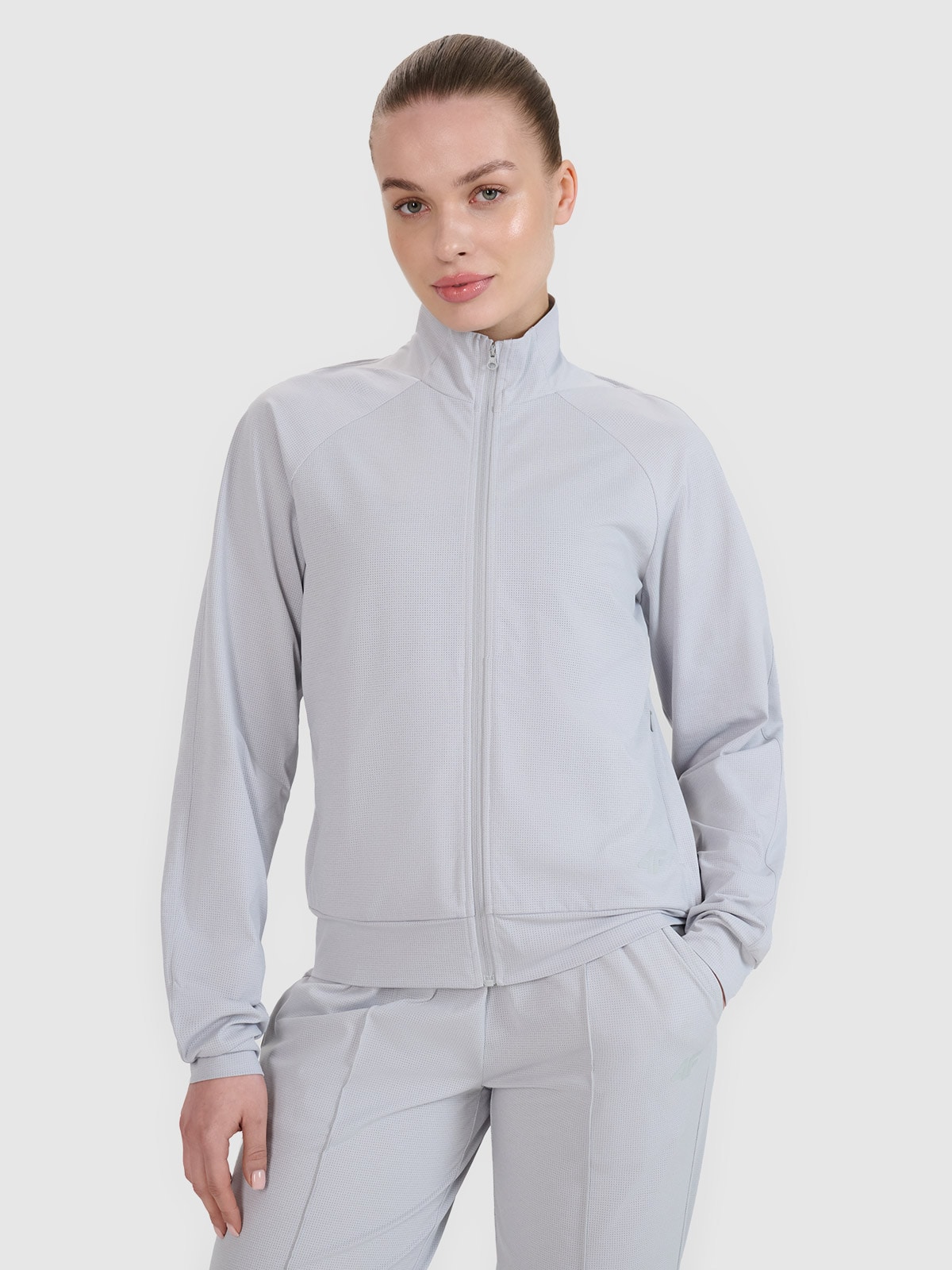4F Bluza treningowa regular szybkoschnąca damska - szara S