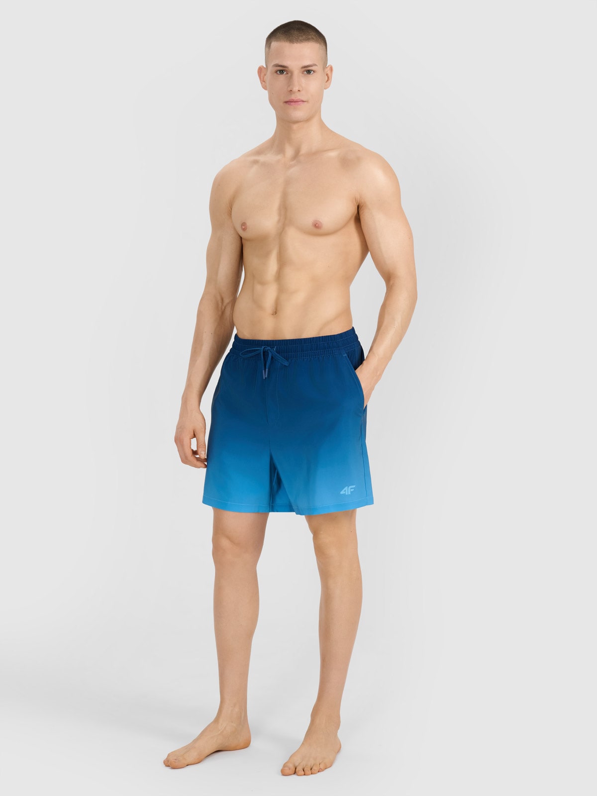 4F Spodenki plażowe męskie - turkusowe L