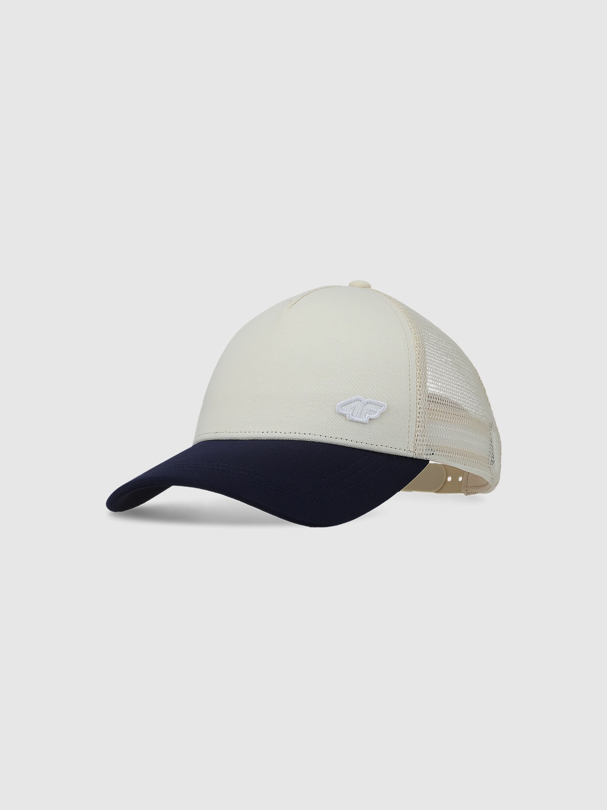 4F Czapka z daszkiem trucker uniseks - biała L/XL