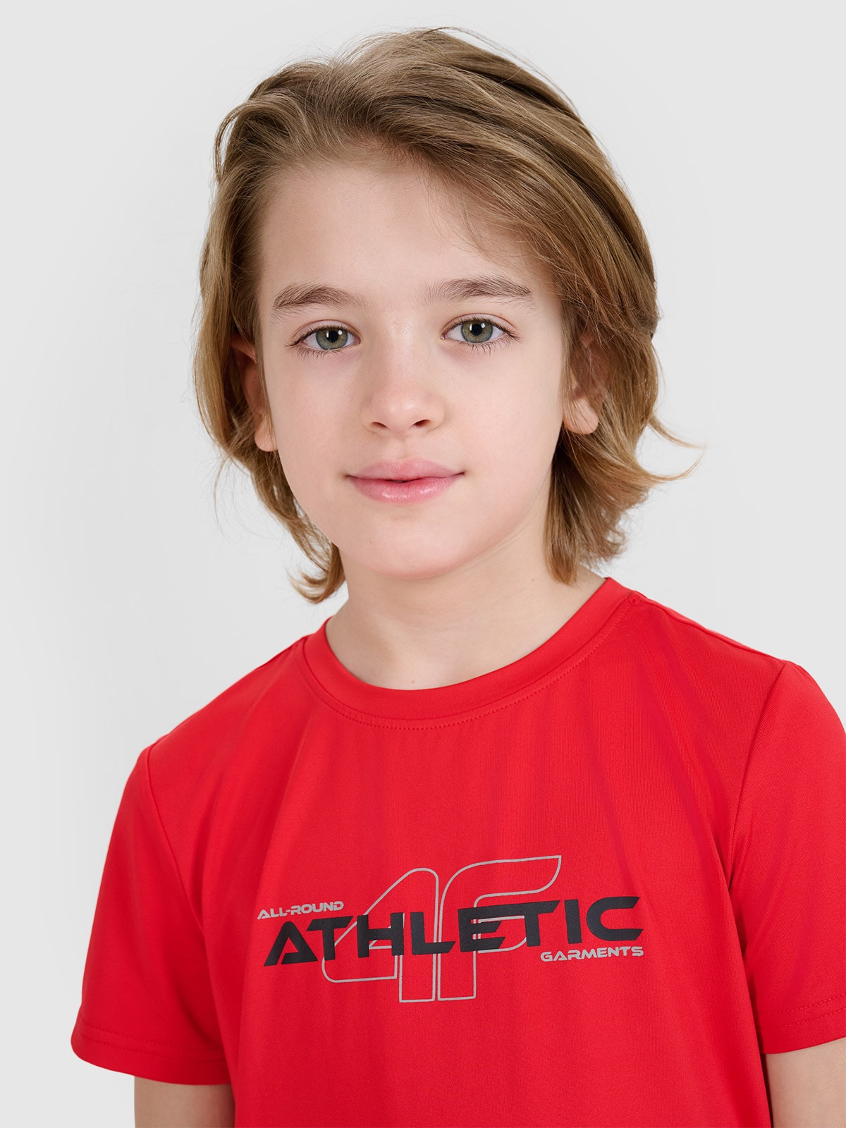 4F T-shirt sportowy szybkoschnący chłopięcy - czerwony 158/164 (12-14 lat)