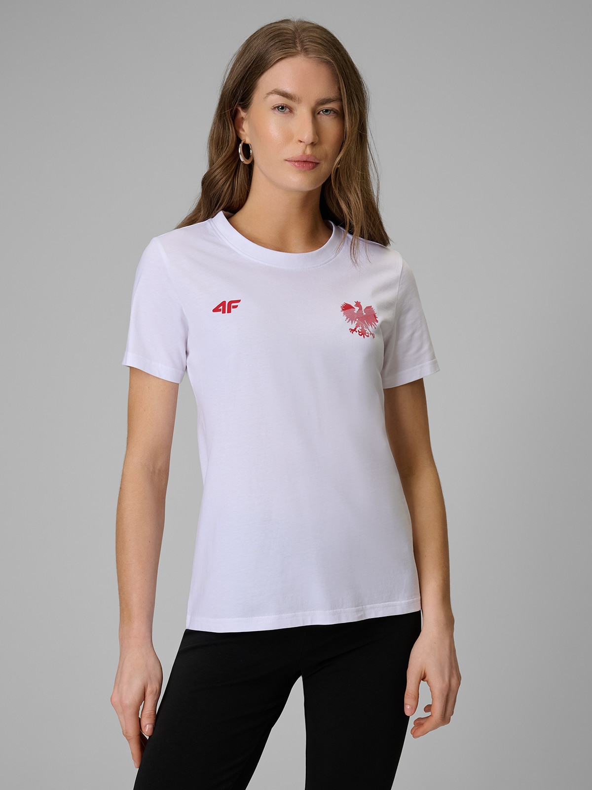 4F Koszulka kibica damska - biała 3XL