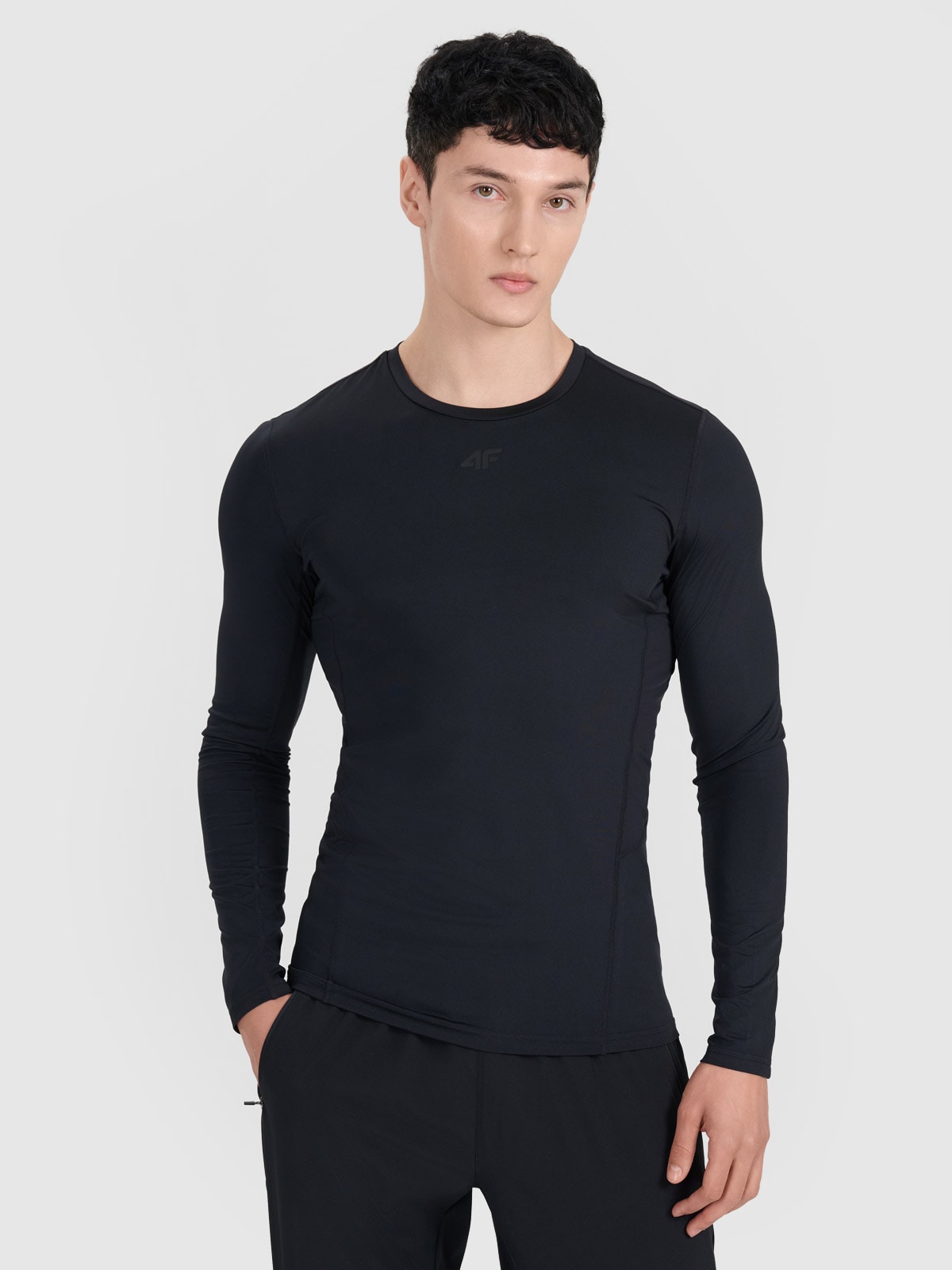 4F Longsleeve treningowy szybkoschnący męski - czarny L