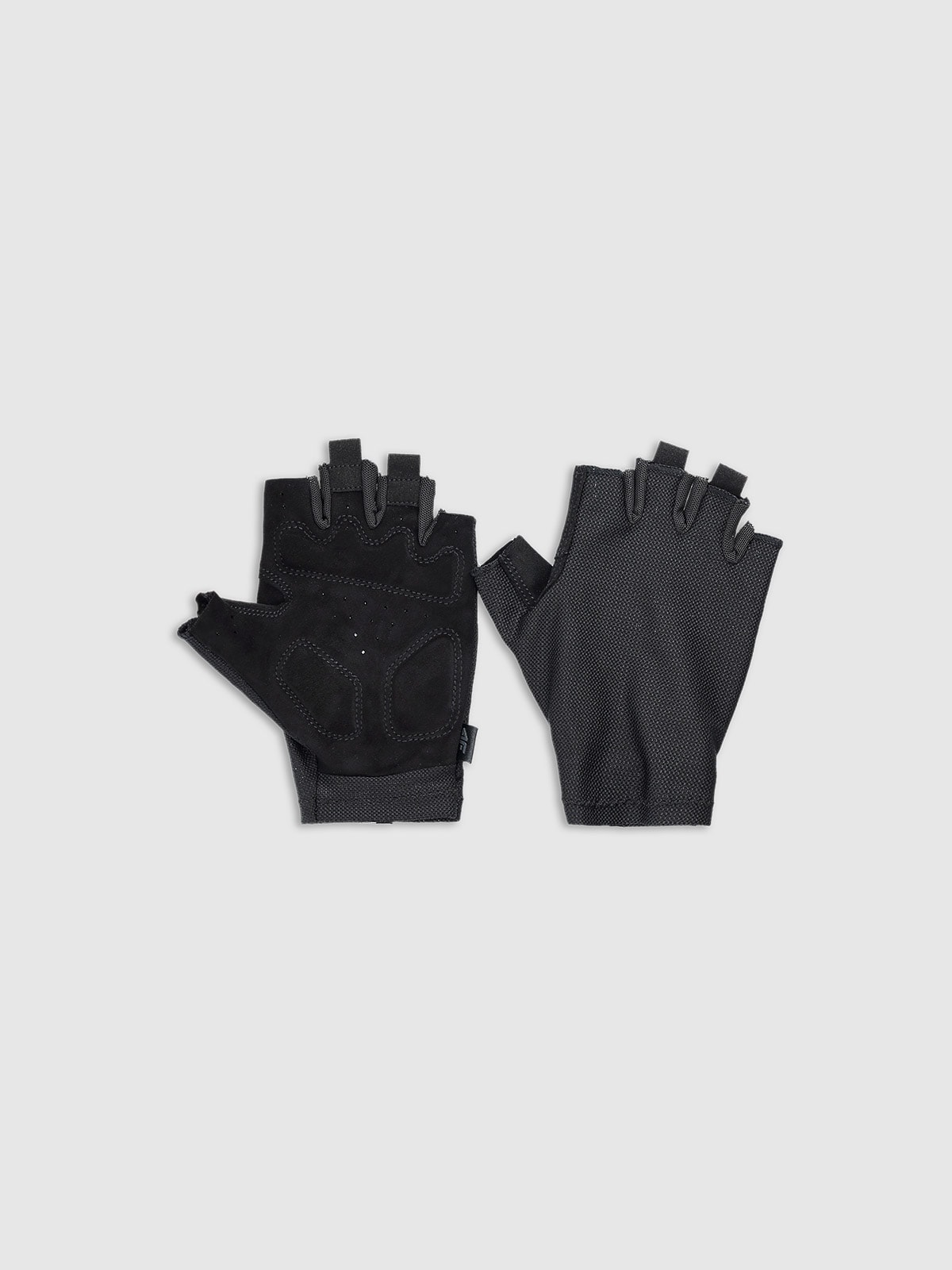 4F Rękawiczki rowerowe z żelowymi wkładkami uniseks - czarne XS