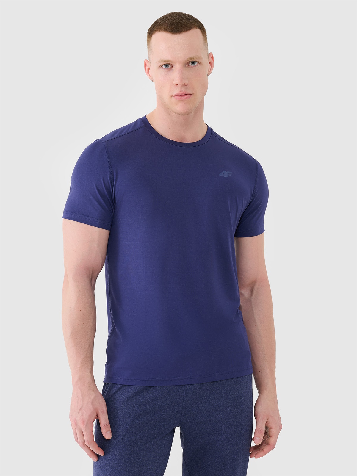 4F Koszulka treningowa szybkoschnąca męska - granatowa XXL