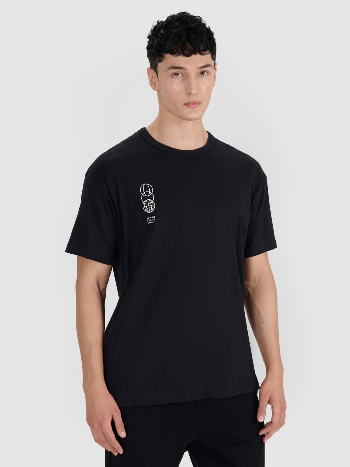 4F T-shirt oversize z nadrukiem męski - czarny XXL