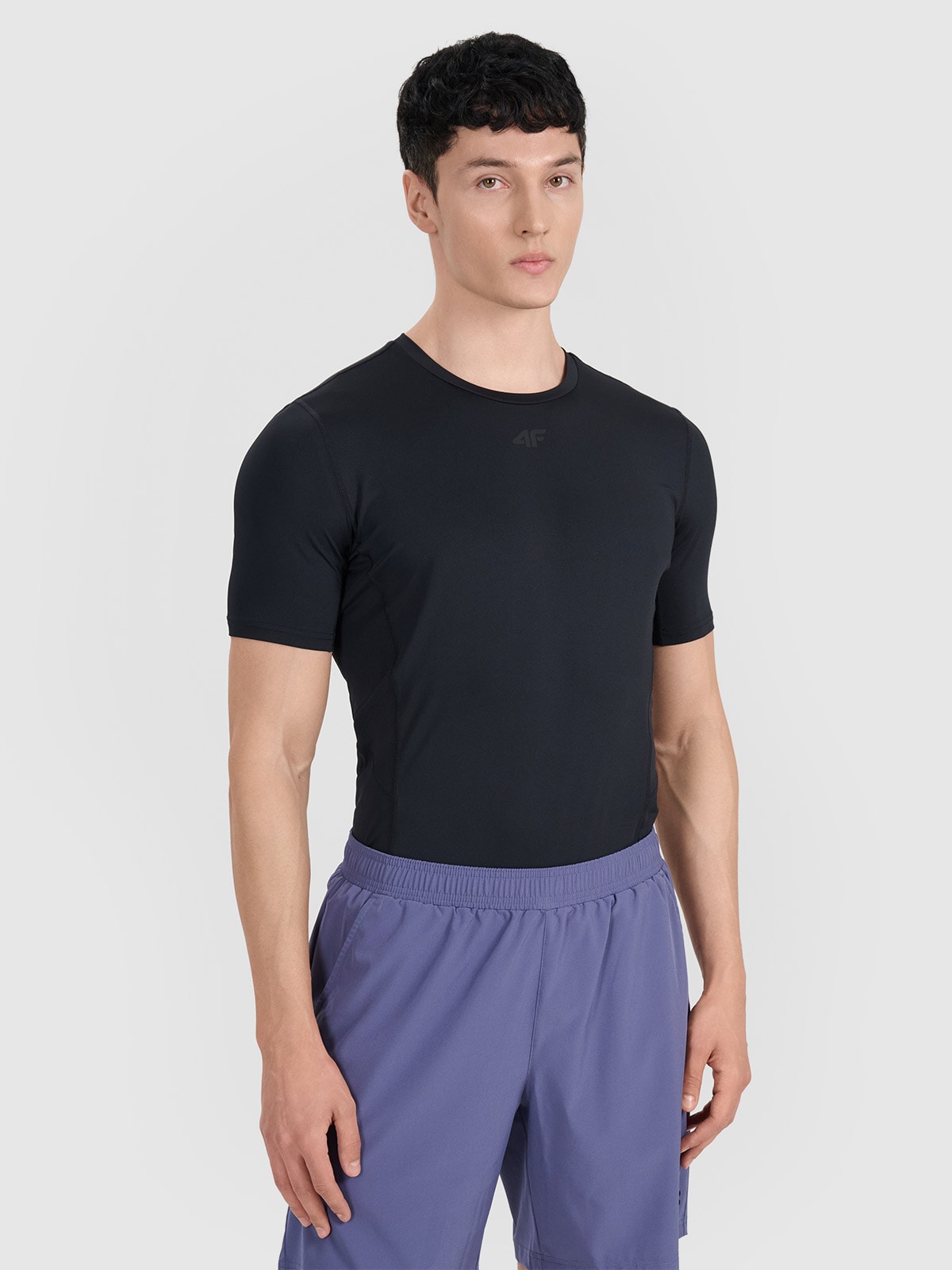 4F Koszulka treningowa szybkoschnąca męska - szara XXL