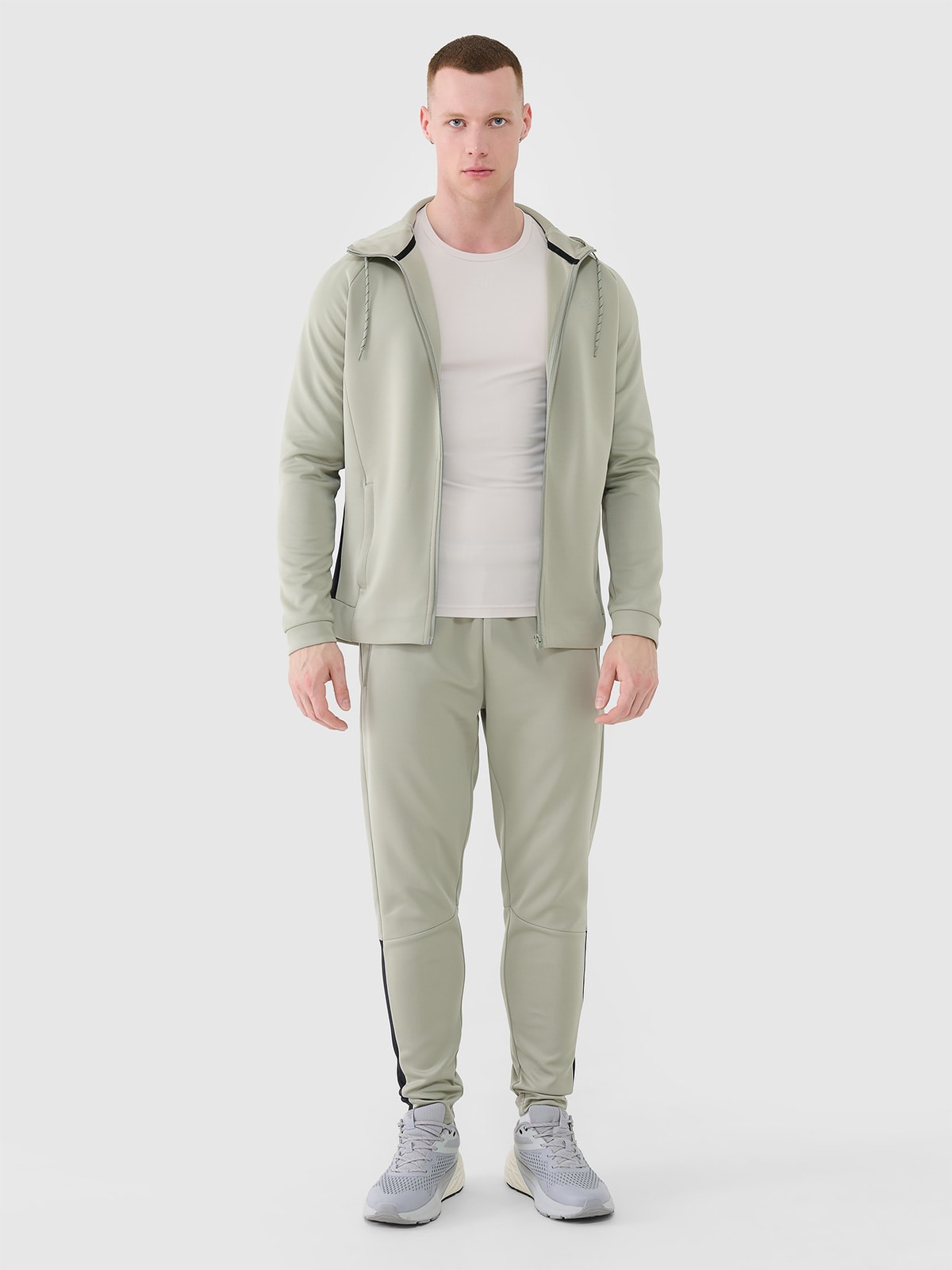 4F Spodnie treningowe szybkoschnące męskie - khaki XXL