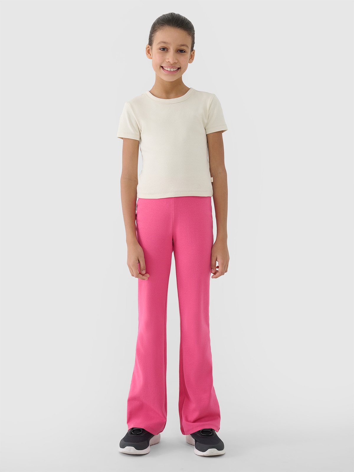 4F Legginsy dzianinowe dziewczęce - różowe 158 (12-13 lat)