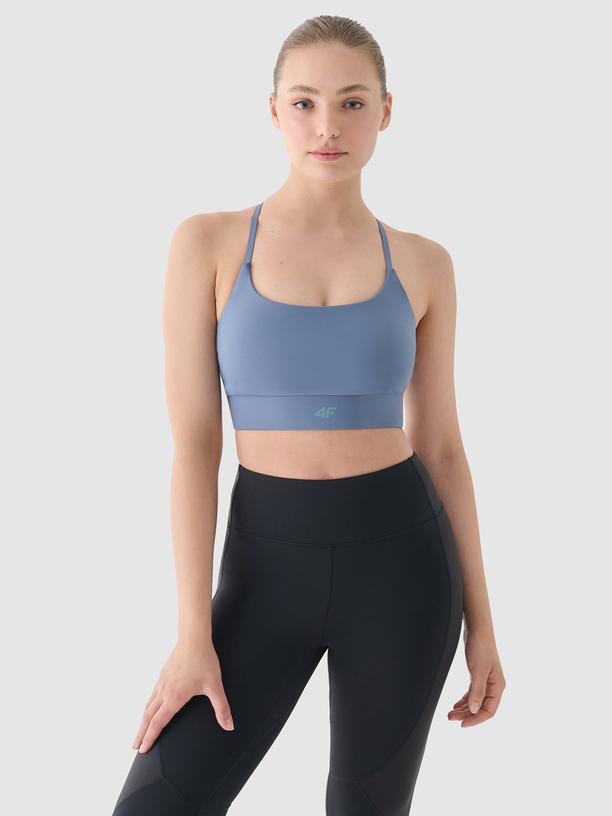 4F Biustonosz treningowy z niskim wsparciem - granatowy XS