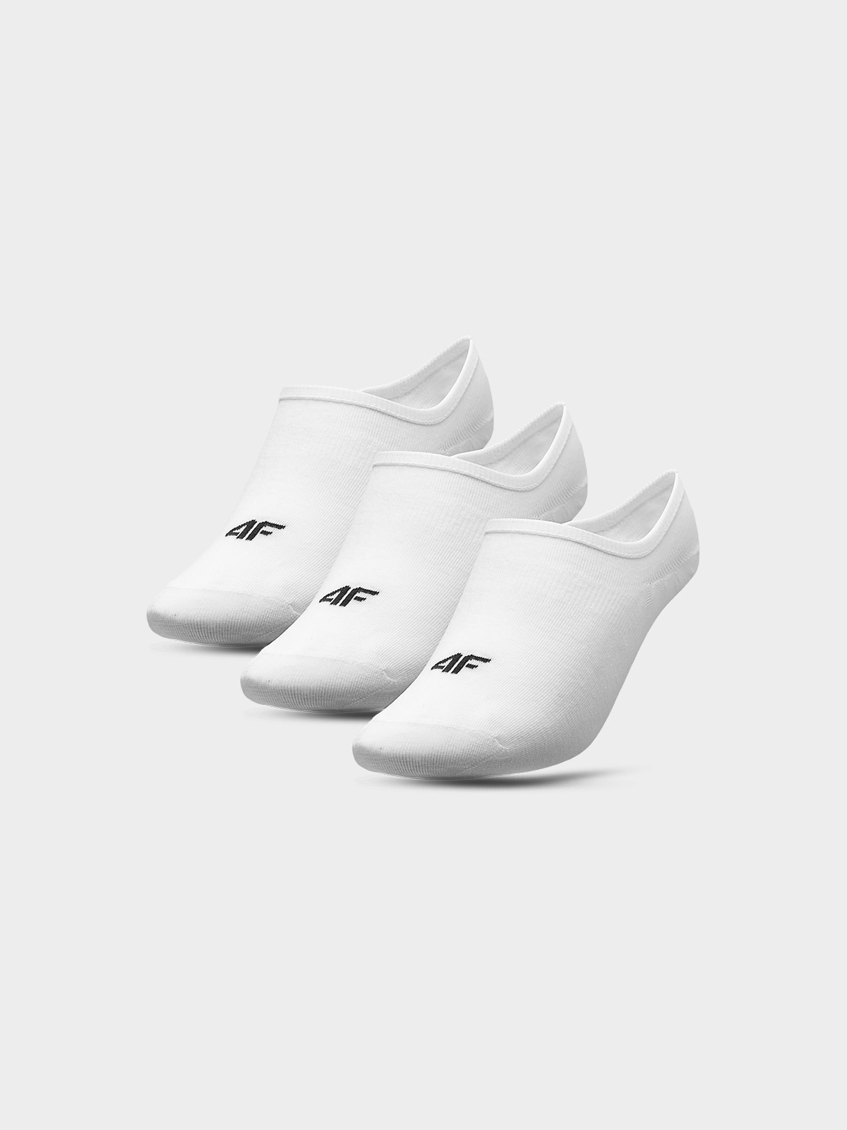 4F Skarpety casual stopki (3-pack) damskie - białe 39-42