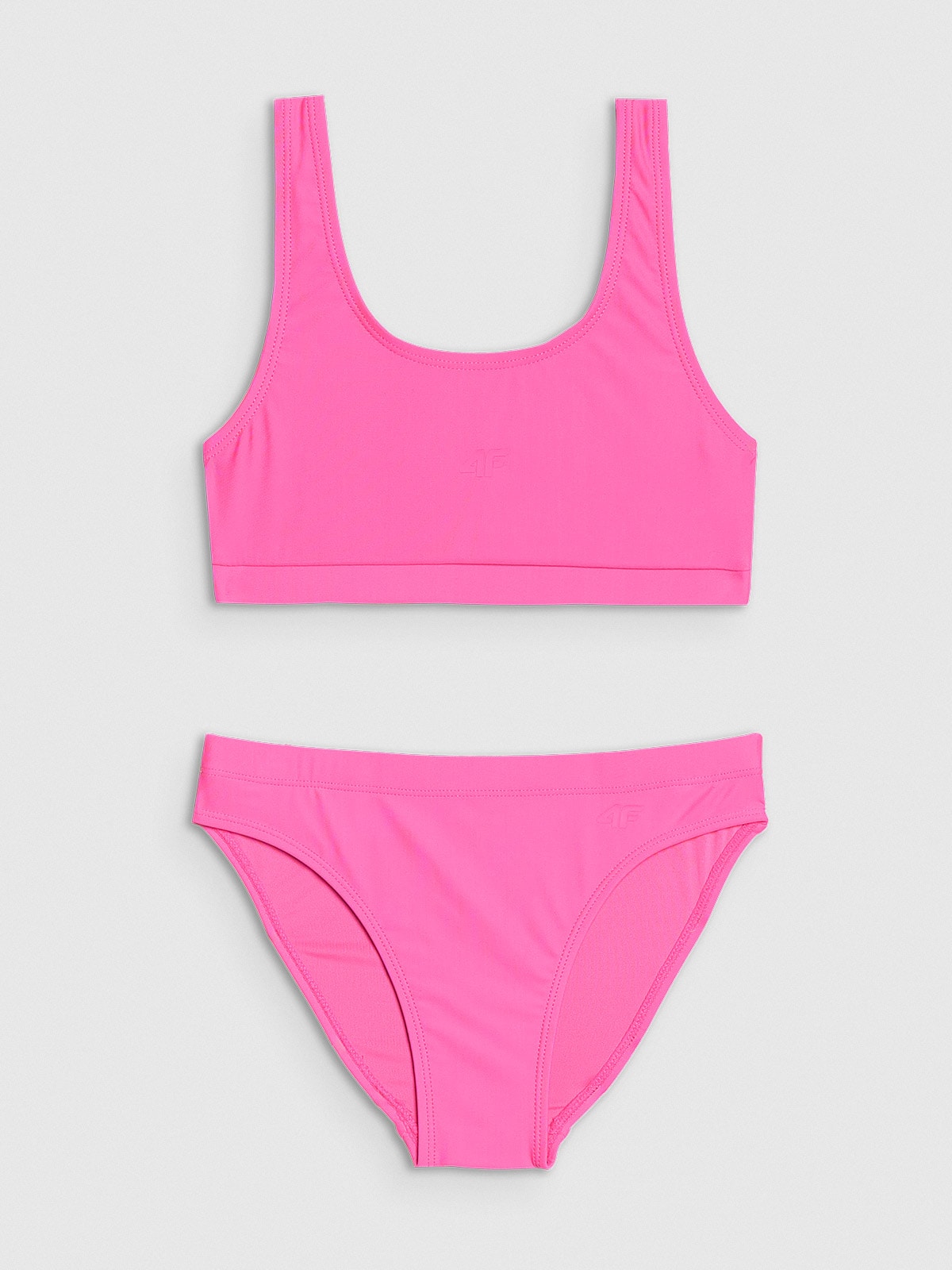 4F Kostium kąpielowy dwuczęściowy dziewczęcy - różowy 158/164 (12-14 lat)