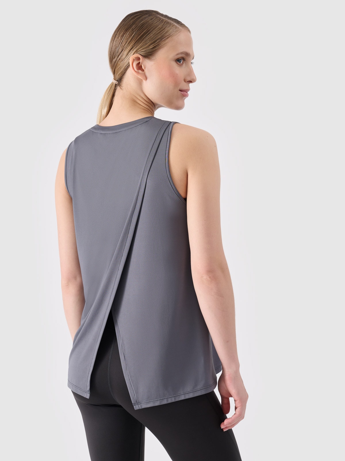 4F Top treningowy ciążowy oversize damski - szary 3XL