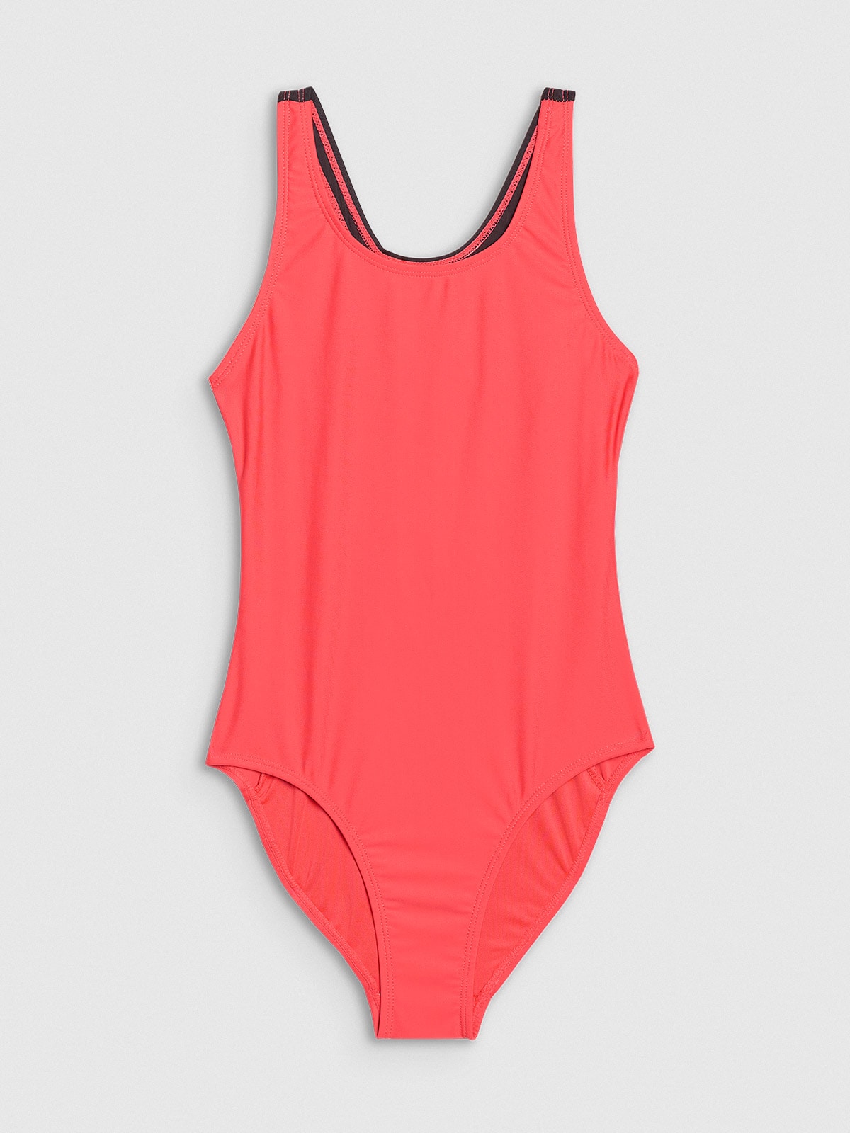 4F Kostium kąpielowy jednoczęściowy dziewczęcy - pomarańczowy 158/164 (12-14 lat)