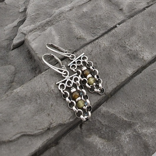 Kolczyki srebrne Iris