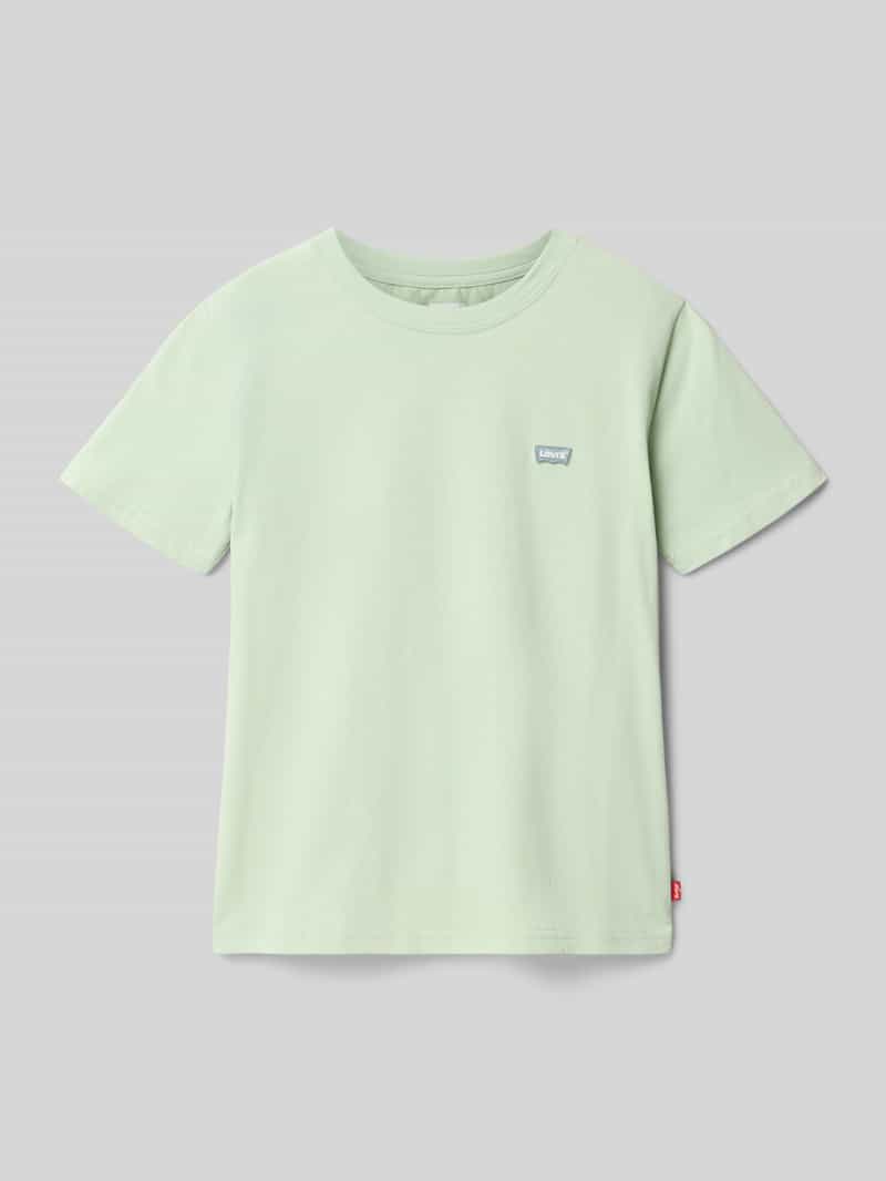 t-shirt o kroju regular fit z czystej bawełny model 'BATWING CHEST'