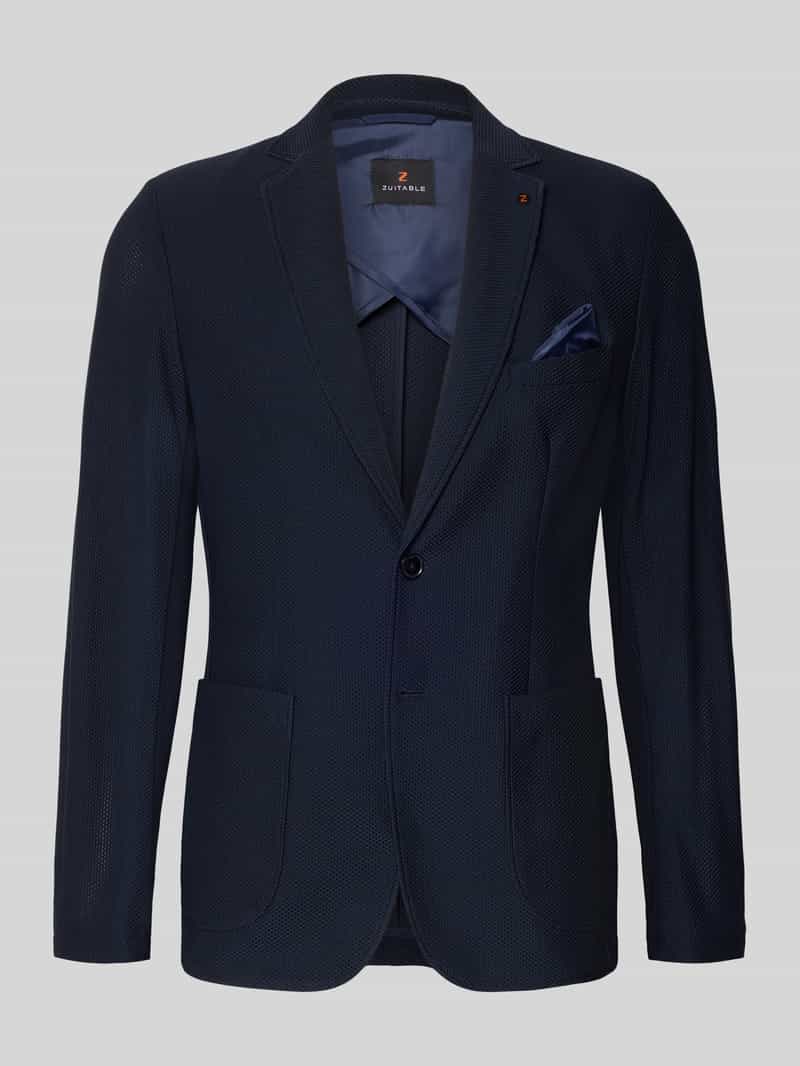 Marynarka garniturowa o kroju regular fit z fakturowanym wzorem model 'Bob'