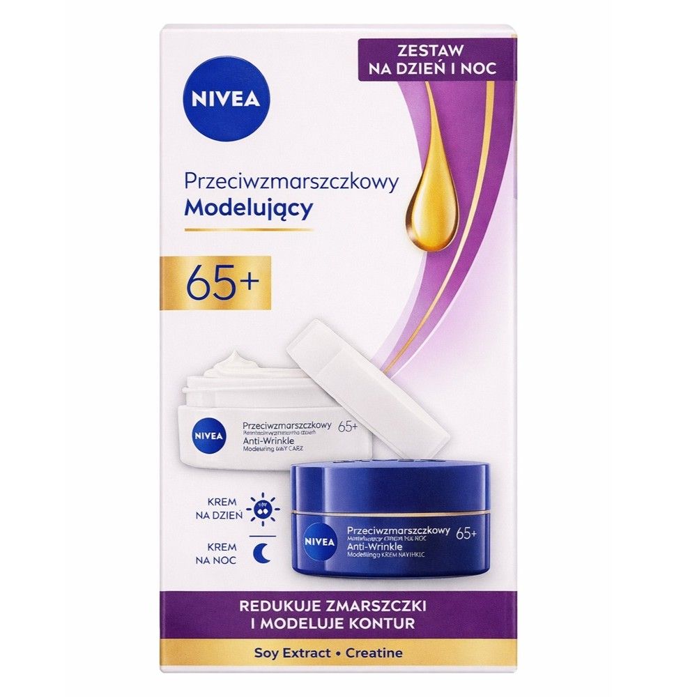 Nivea Duo 65+ krem na dzien i noc do twarzy 2x50ml 2 szt.