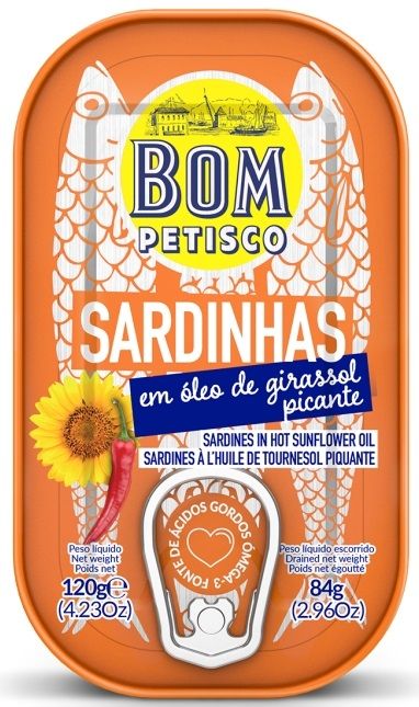 Bon Appetit Sardynki portugalskie w pikantnym oleju słonecznikowym 84 g - żywność