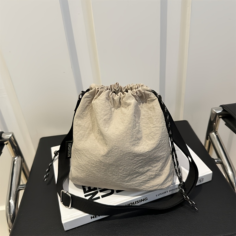 TEMU Damska Torba na Jedno Ramię - 1 Miejski Styl Minimalistyczna, Plisowana z Regulowany Pasek do Codziennego Użytku