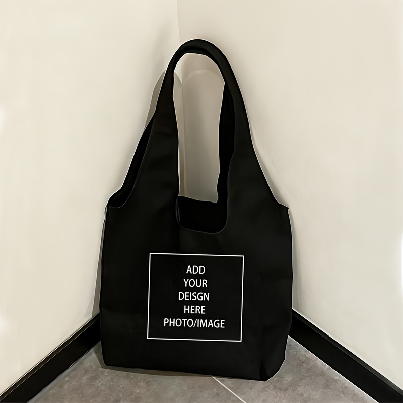 TEMU Personalizowana Torba Tote z Imieniem - Konfigurowalna Wytrzymała Torba na Ramię ze Stałymi Paskami, Można Prać w Pralce, Prezent dla Druhen na