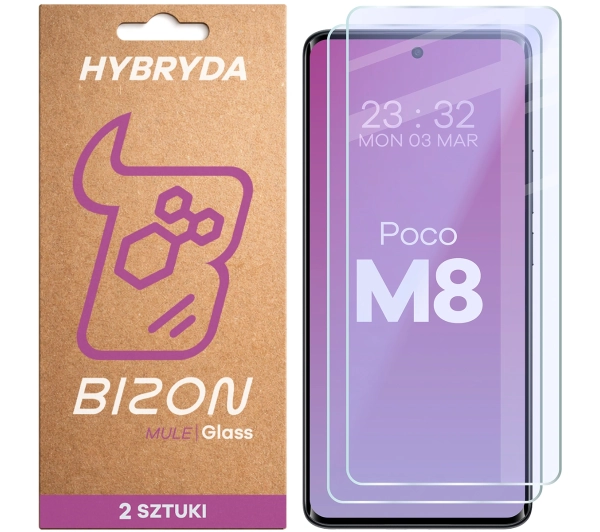 Bizon Glass Mule Duo do Xiaomi Poco M8 2 sztuki