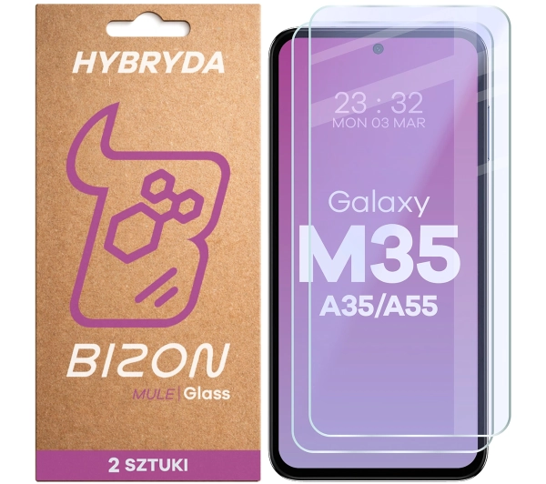 Bizon Glass Mule Duo do Galaxy M35 5G/A35 5G/A55 5G 2 sztuki