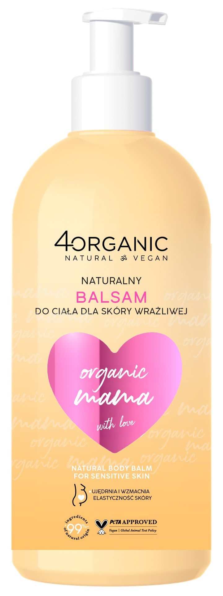 4organic Organic Mama Naturalny Balsam do Ciała do Skóry Wrażliwej 350ml