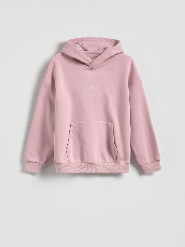 Reserved - Bawełniana bluza - fioletowy