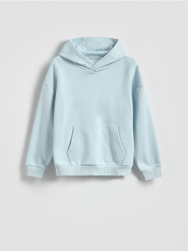 Reserved - Bawełniana bluza - jasnoniebieski