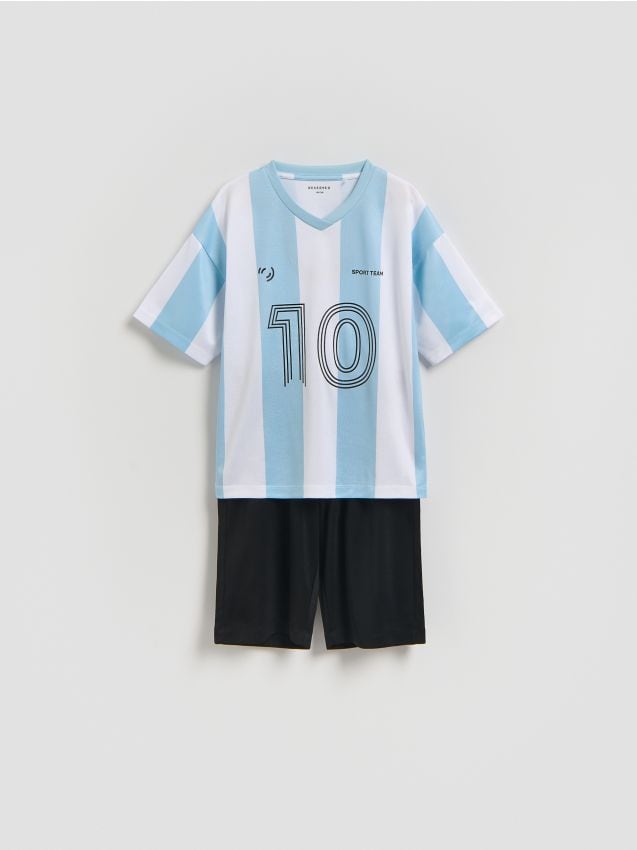 Reserved - Sportowy komplet z nadrukiem - jasnoniebieski