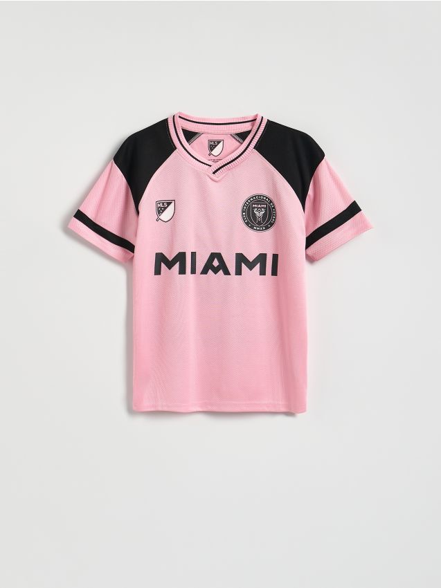 Reserved - T-shirt Inter Miami CF - różowy