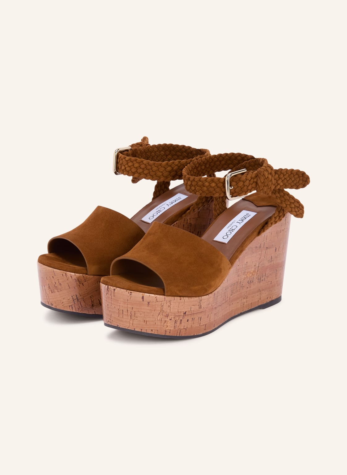 Jimmy Choo Platformy Na Koturnie Jori 100 braun
