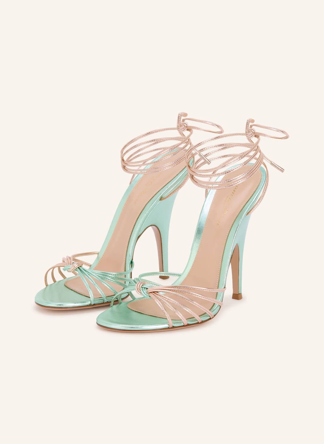 Gianvito Rossi Sandały Na Obcasie Malé rosegold