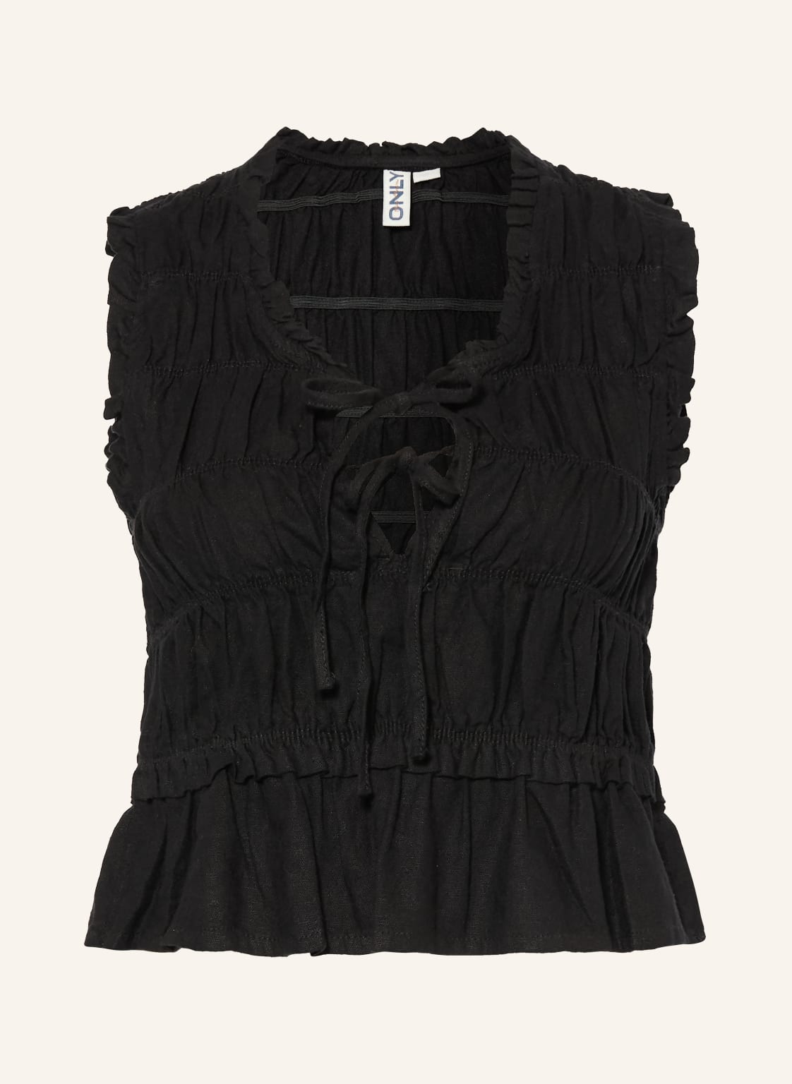 Only Bluzka Z Lnu schwarz