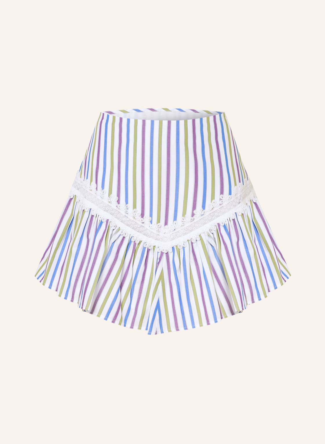 Claudie Pierlot Spódnica Z Koronką I Falbanami weiss